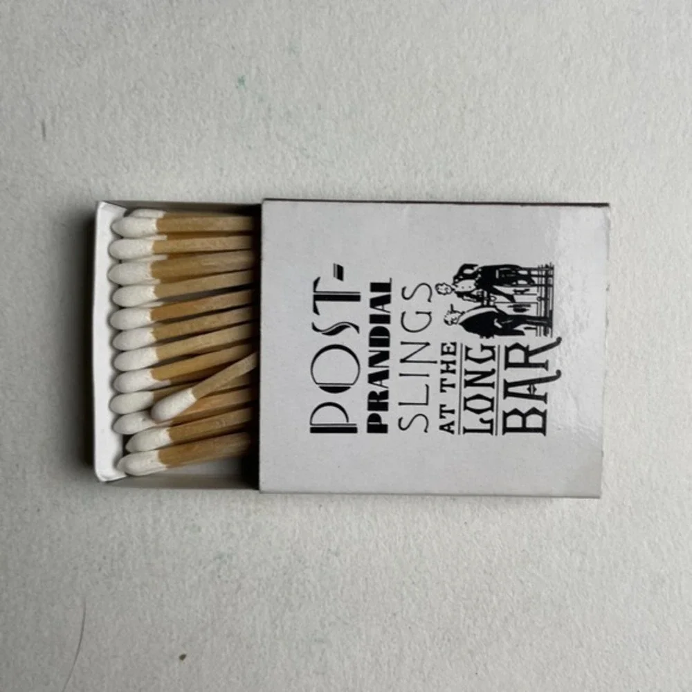 Vintage‎ Post-Prandial Slings at the Long Bar Matchbox, Collectible Bar